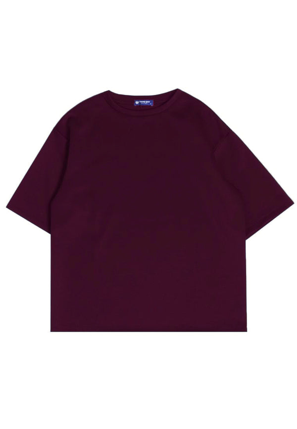 Third Day MTR93 Kaos oversize distro pria polos merah tua burgundy