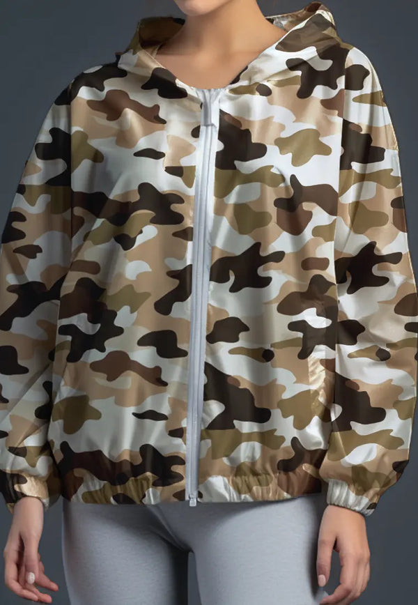 LSD29 Jaket Motif Keren Olahraga Parasut "camo coffee" putih multicolor