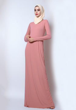 Daw Project DA021 Inner Dress lengan panjang dusty pink