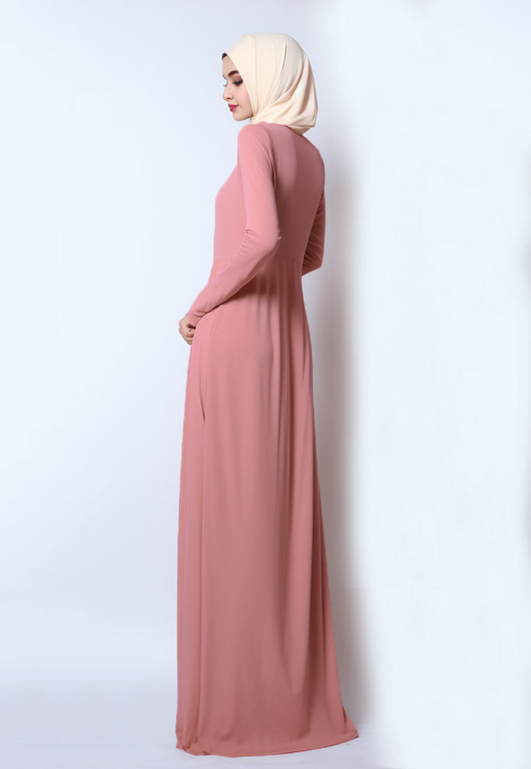 Daw Project DA021 Inner Dress lengan panjang dusty pink