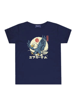 KU029 Kaos Anak Boy girl Instacool "japanese eagle" navy