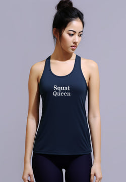 LSC39 Kutung Tank Top Gym Wanita "squat queen" navy