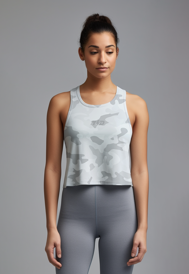 LSC46 Crop Tank Top Olahraga Camo Warna Ice Grey SuperAirDry Lite