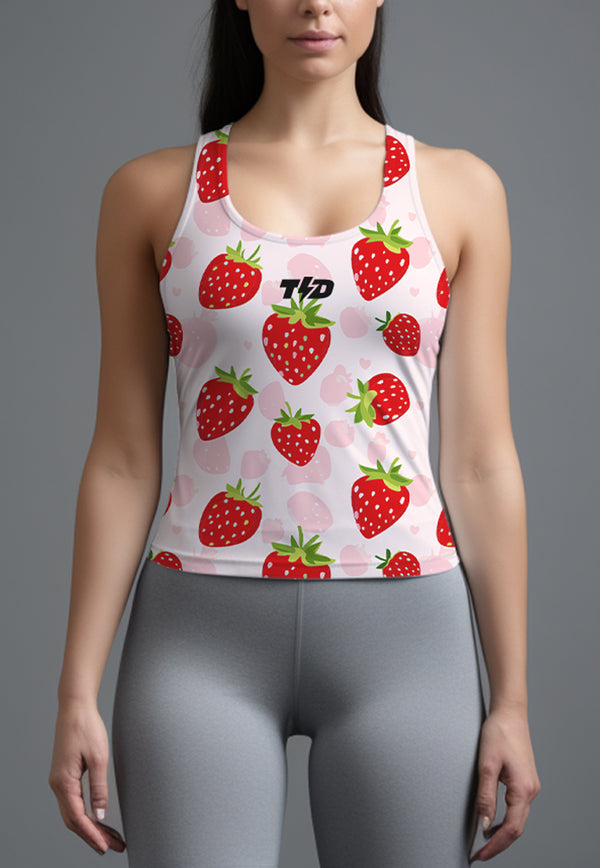 LSD54 Tanktop Gym  Crop Wanita Airdrylite "strawberry" pink