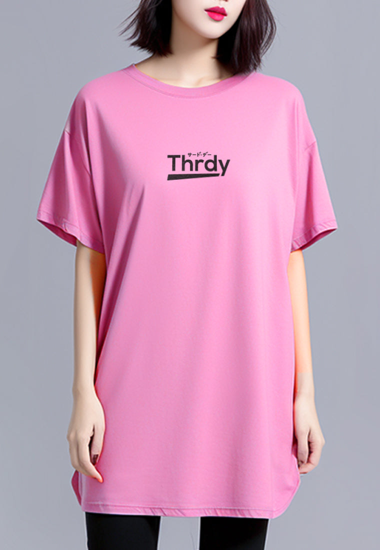 Third Day LTC99 md lds thrdy pink long dress wanita