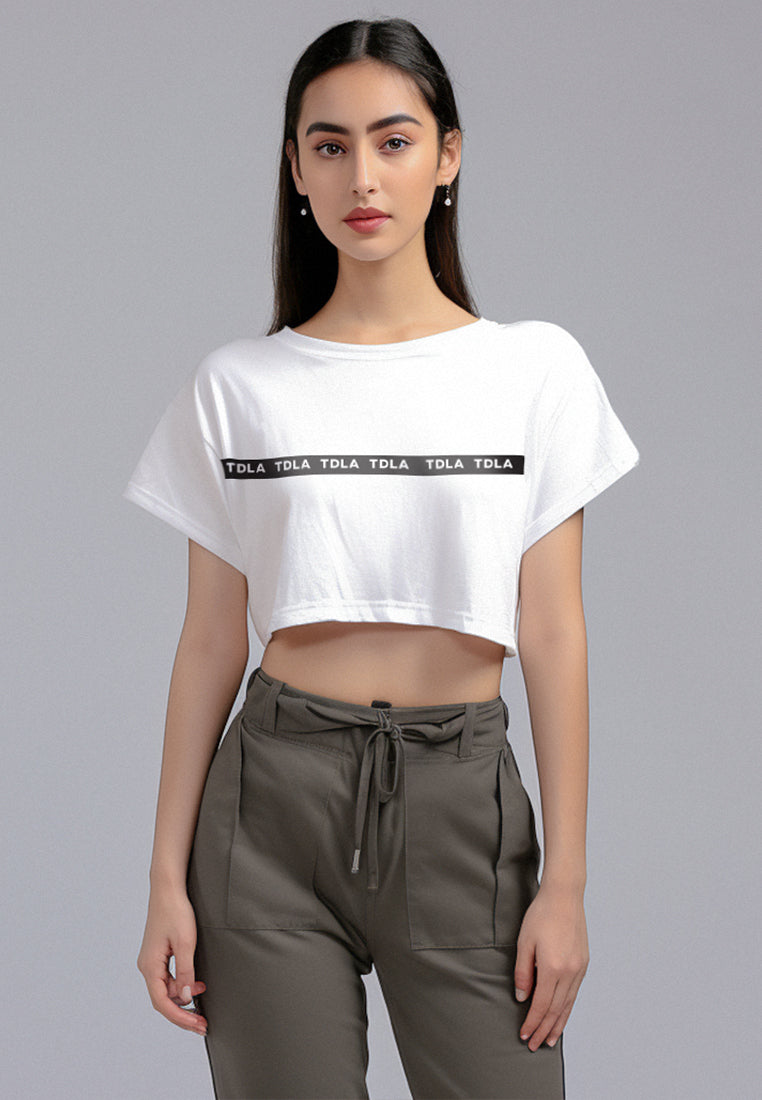 Third Day LTD93 RCP Crop Top Loose Tdla Inverted Putih