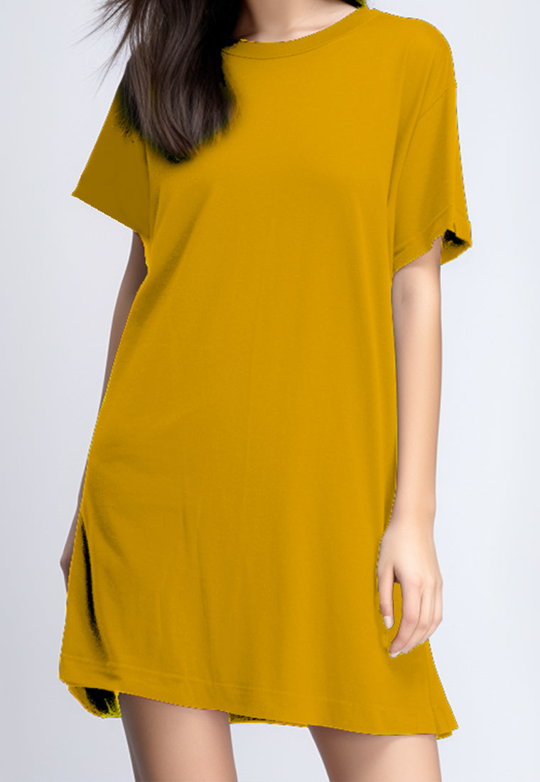 TDLA LTE27 LD long dress polos wanita mustard