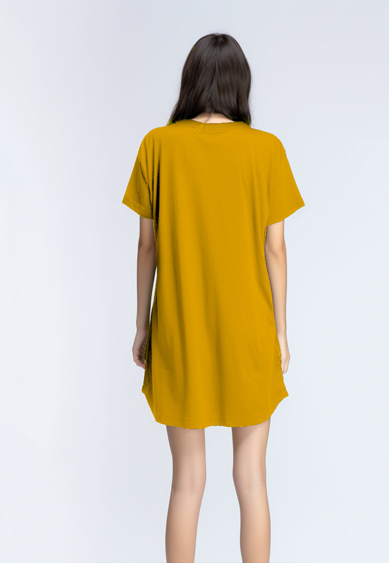 TDLA LTE27 LD long dress polos wanita mustard