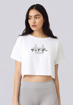 LTE65 rcp crop top putih logo back katakana front light grey putih