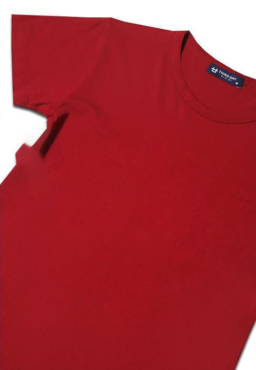 TDLA LTF05 s/s tangan pendek kaos t shirt wanita polos maroon