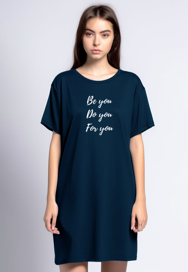 LTG87 Dress t shirt "be you do you for you" LD navy