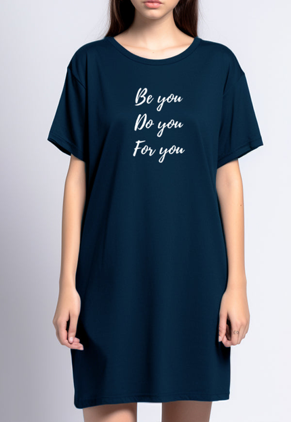 LTG87 Dress t shirt "be you do you for you" LD navy