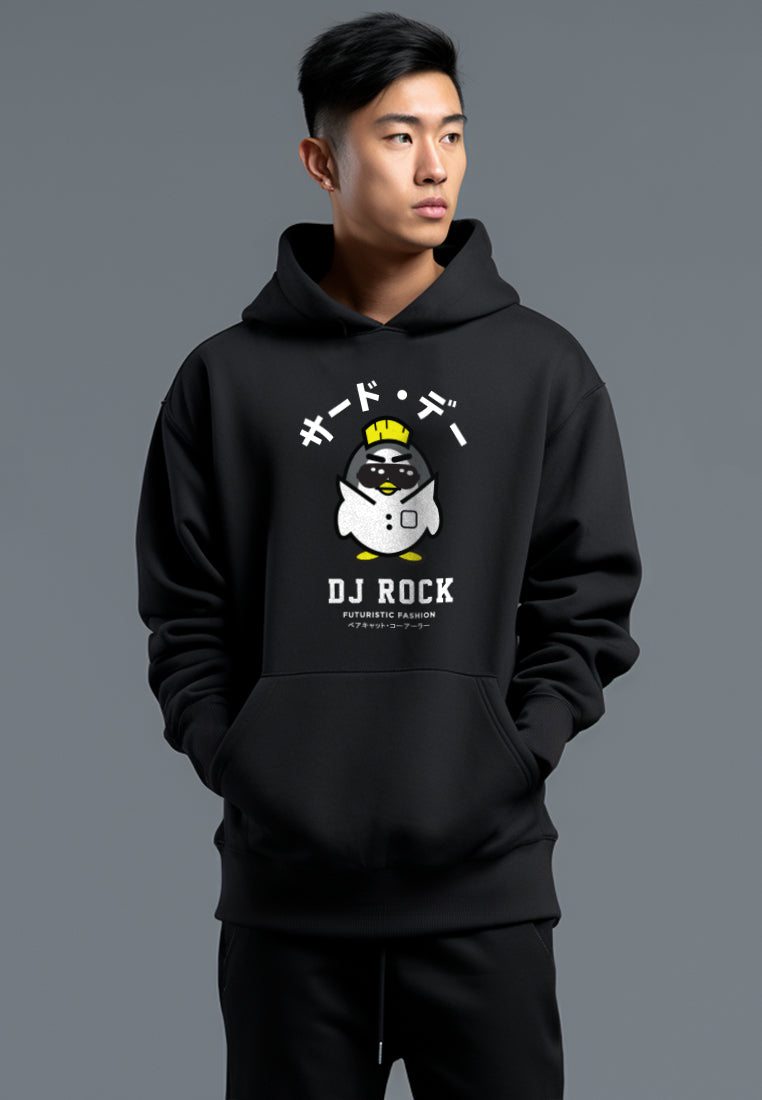 MO109C hoodies dj rock futuristic blk Hoodie Hitam