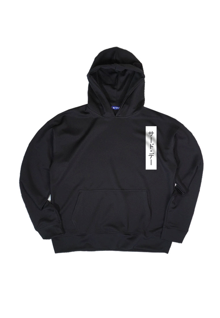 MOA54 Hoodie Premium ScubaLux Anti Air Stretch "inverted katakana ver" hitam