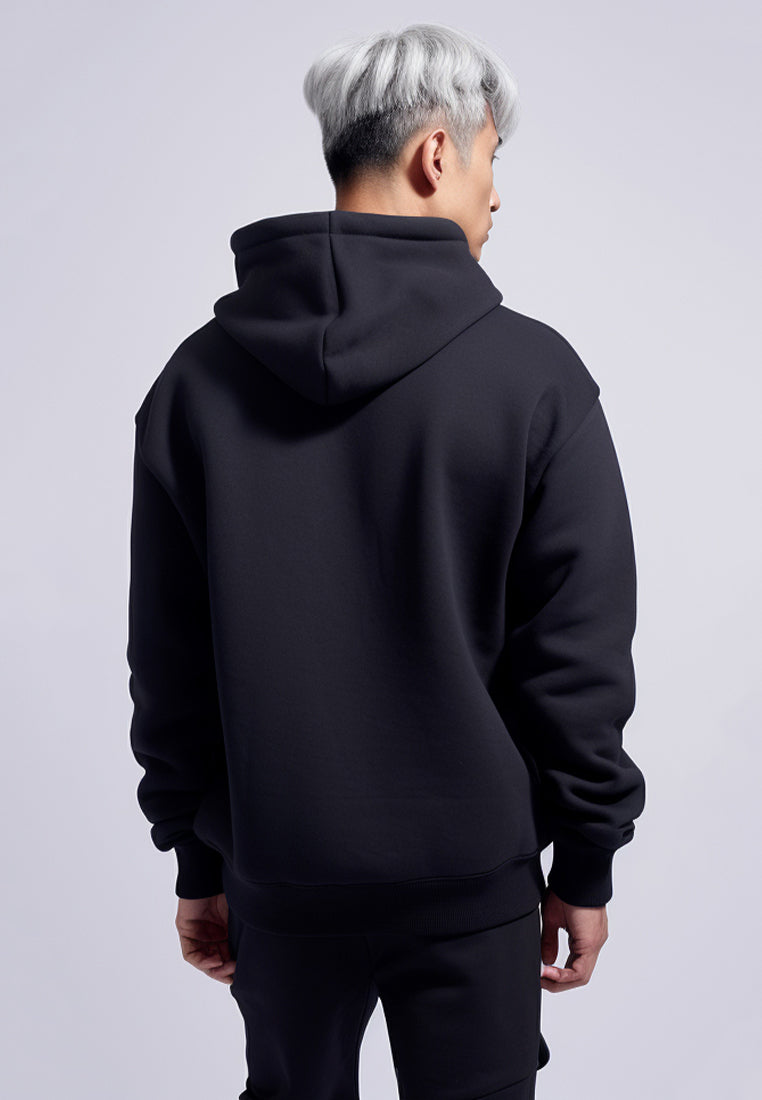 MOA56 Hoodie Premium ScubaLux Anti Air Stretch "icon logo shoulder " hitam