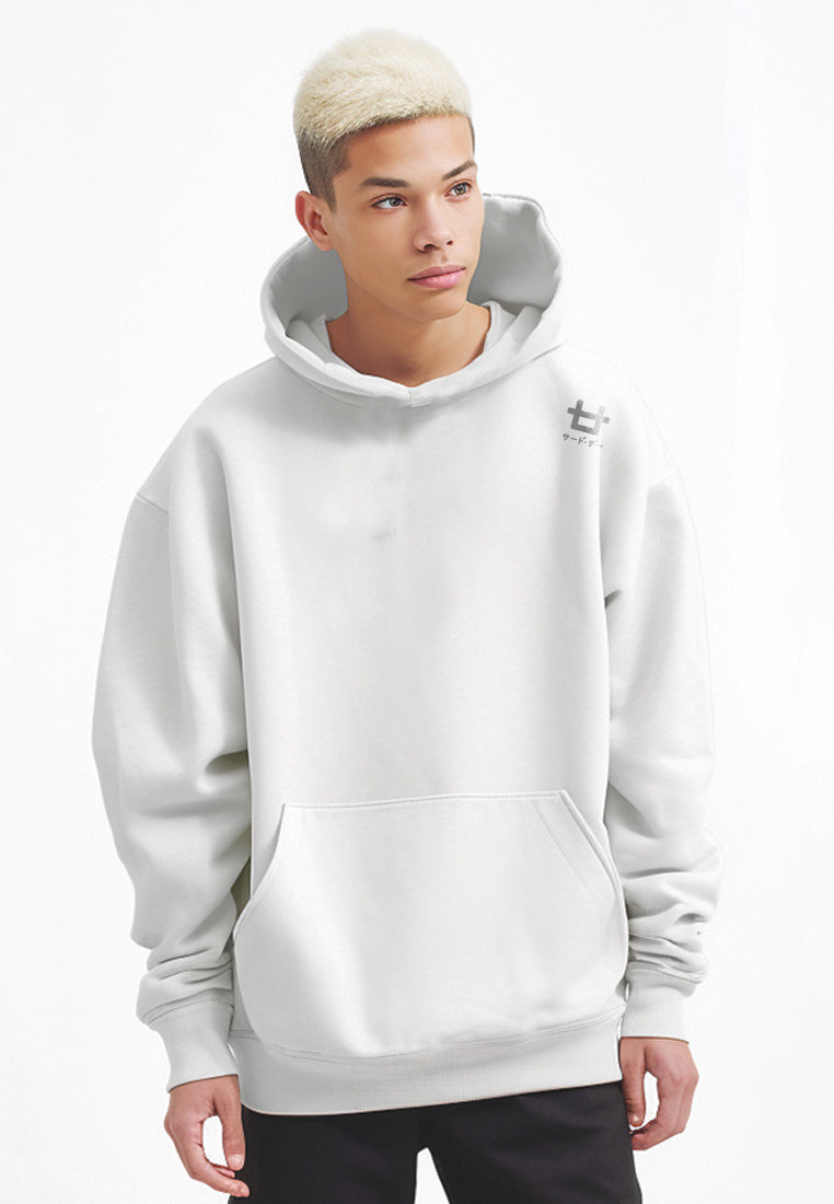 MOA57 Hoodie Premium ScubaLux Anti Air Stretch "icon logo shoulder" putih