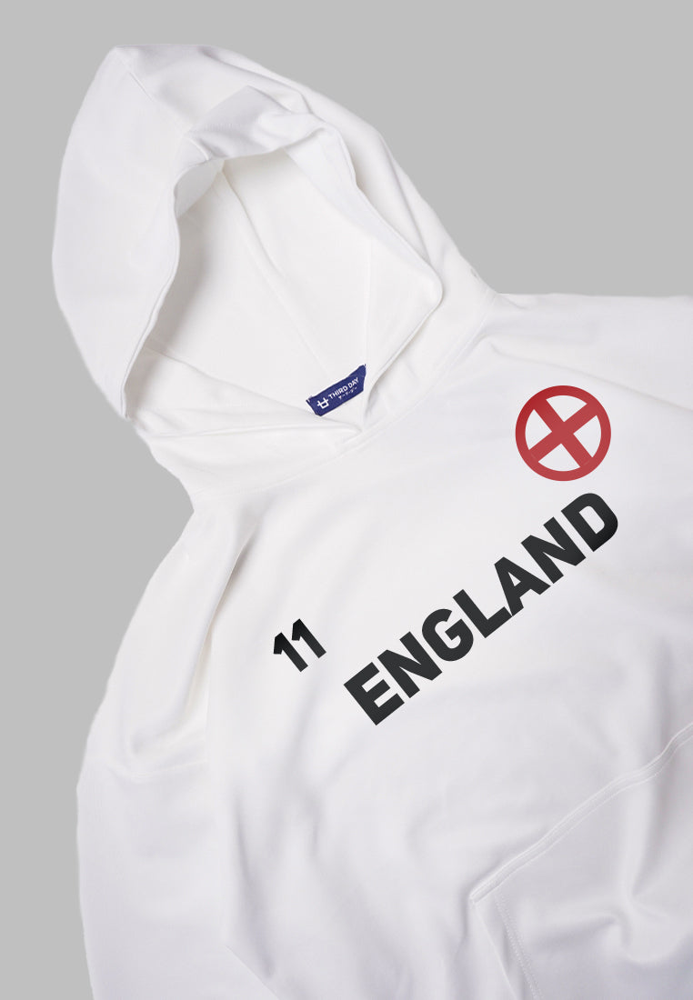 MOA60 Hoodies Premium ScubaLux Anti Kusut Waterproof "england" putih