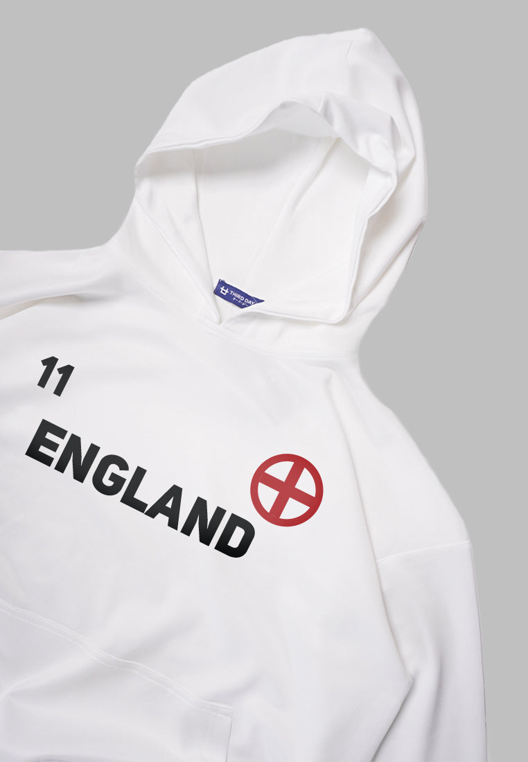 MOA60 Hoodies Premium ScubaLux Anti Kusut Waterproof "england" putih