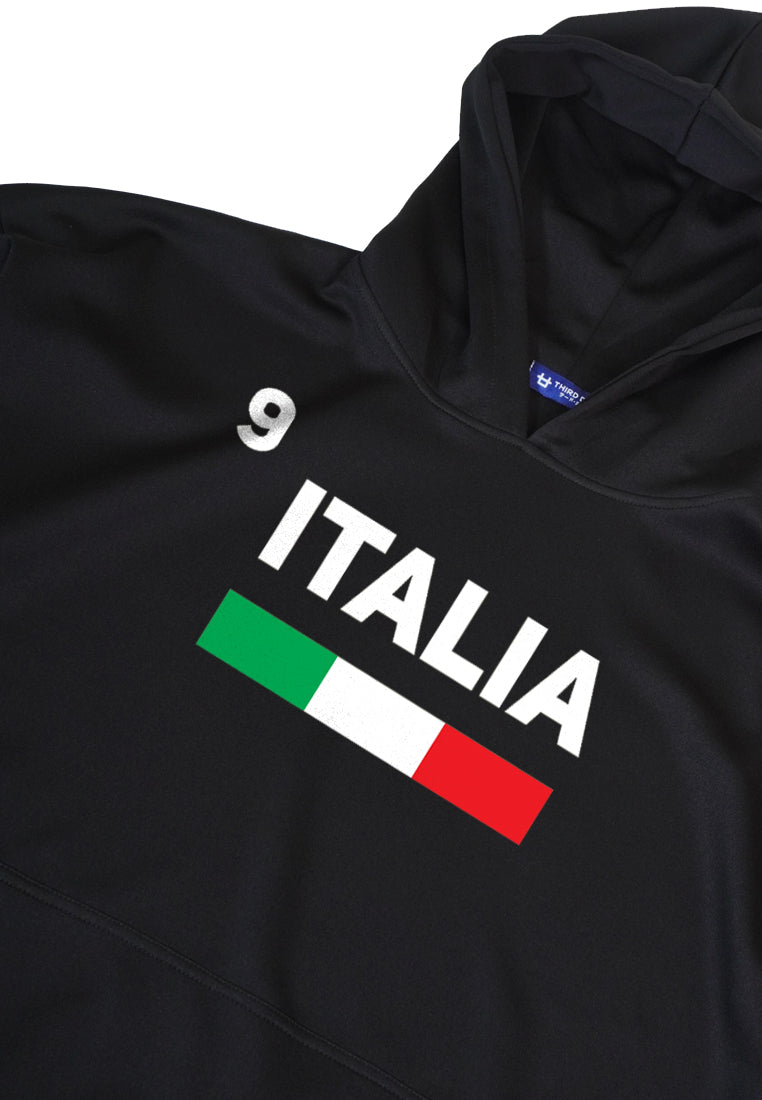 MOA61 Hoodies Premium ScubaLux Anti Kusut Waterproof "ITALIA" hitam