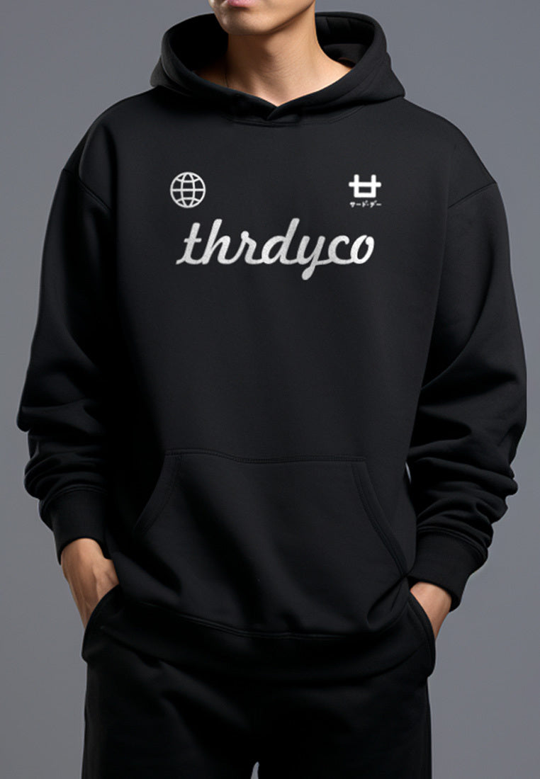 MOA98 Hoodies Oversize ScubaLux Bahan Scuba Adem "thirdday world logo" hitam