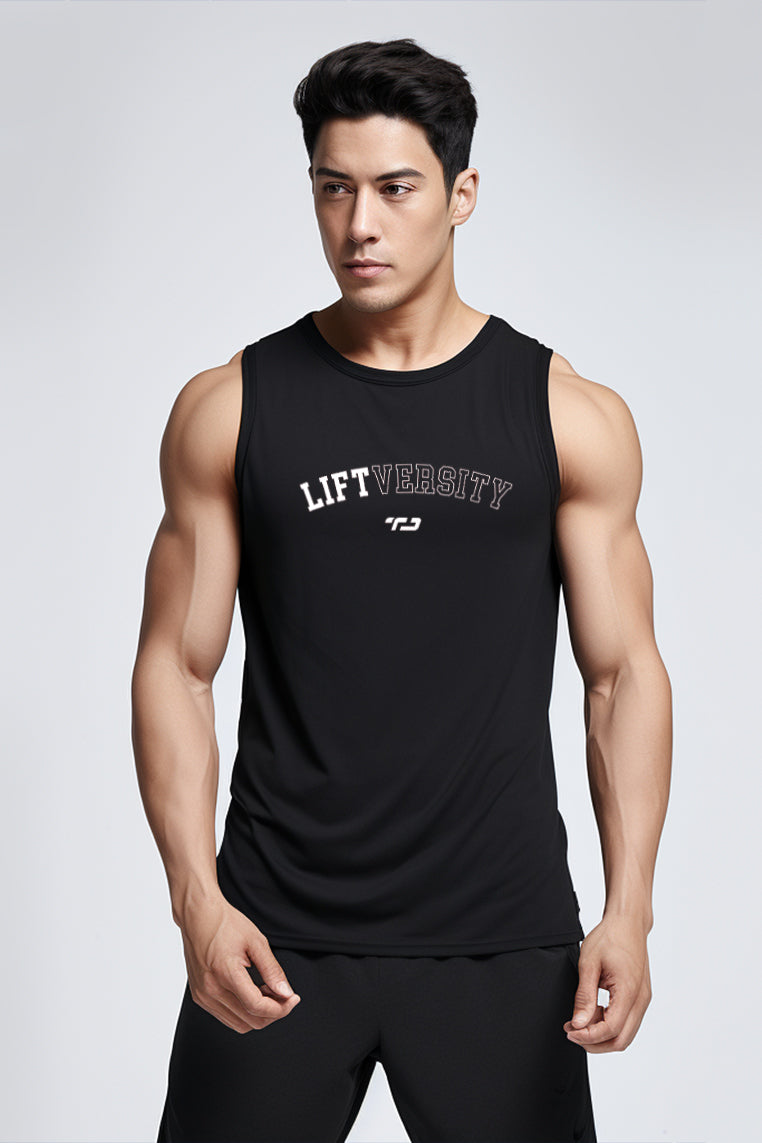 TD Active MS184 kaos gym tank top kutang singlet LIFTVERSITY hitam