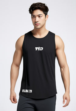 MSA33 Kaos Tank Top Crossfit Gym Kutung Td Bolt Zero Odor 4way Stretch hitam