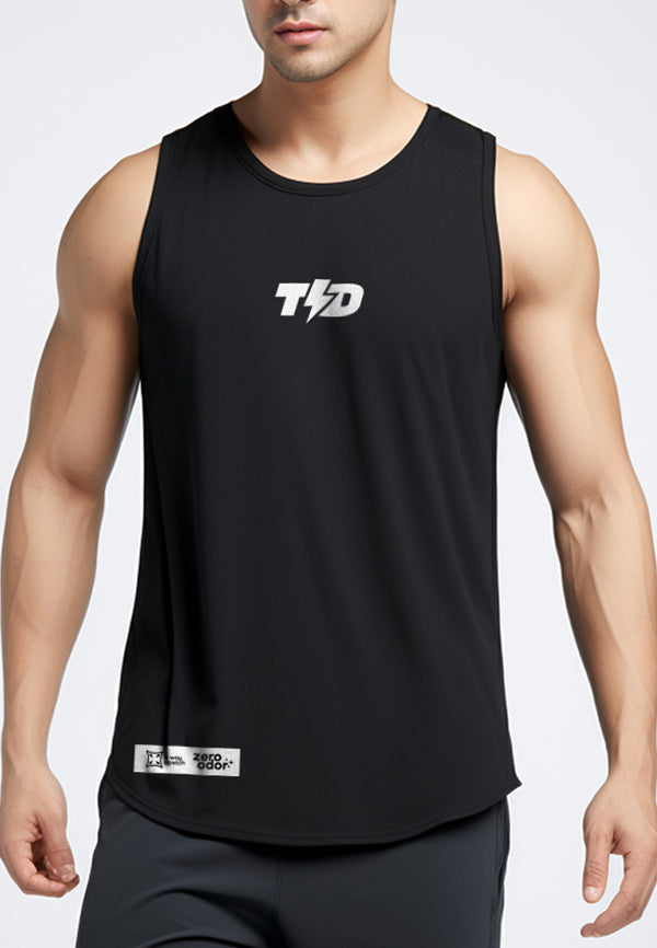 MSA33 Kaos Tank Top Crossfit Gym Kutung Td Bolt Zero Odor 4way Stretch hitam