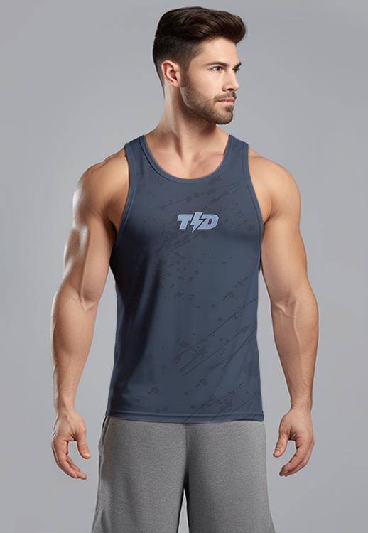 MSA36 Muscle Tank Top Pria Gym Lari Crossfit SuperAirDry Lite Smokey Grey