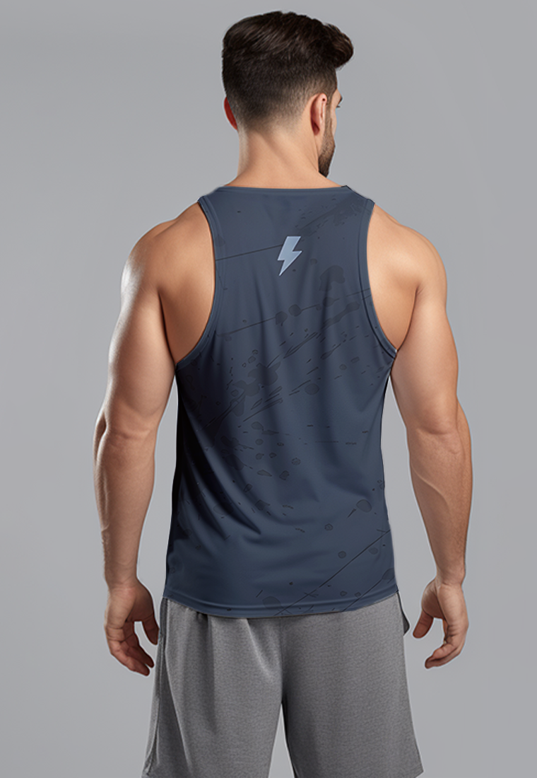 MSA36 Muscle Tank Top Pria Gym Lari Crossfit SuperAirDry Lite Smokey Grey