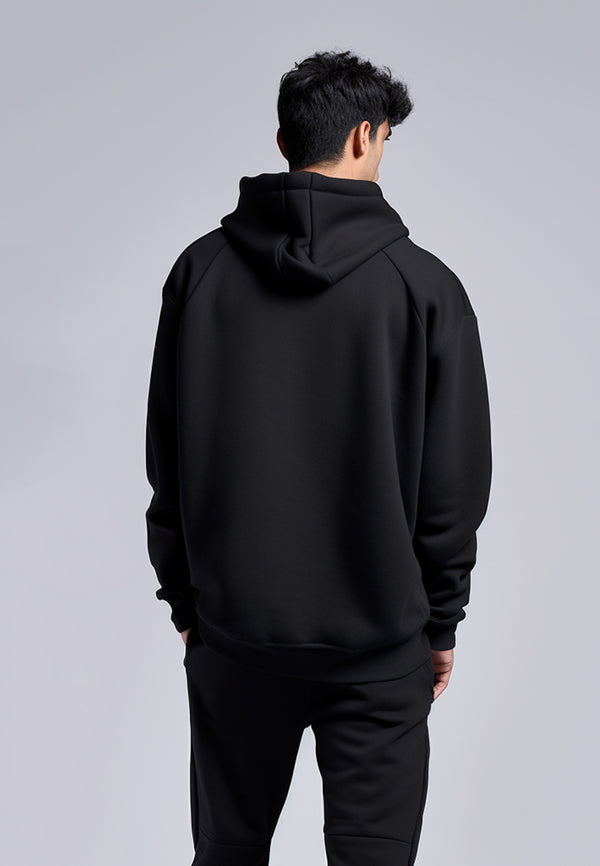 MT672M Men Hoodie Trdday Simple Hitam