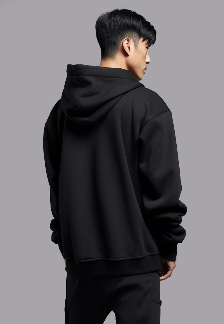 MT872R Men Hoodie Inverted Hitam