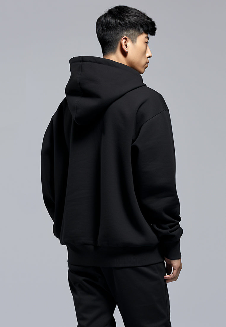 MT983U Men Hoodie Logo List Jpn Hitam