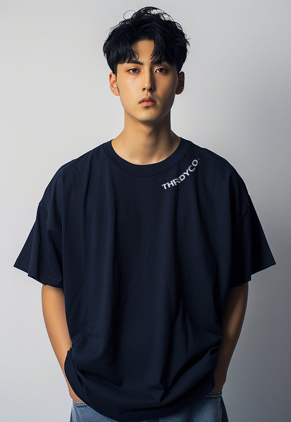 Third Day MTJ96 Kaos Oversize Distro Pria Thirddayco Neck Navy