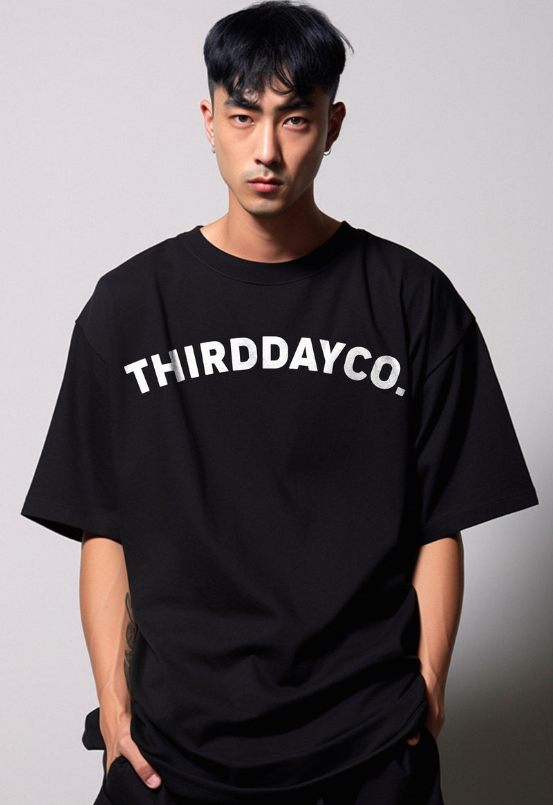 Third Day MTK02 Kaos Oversize Distro Pria Thirddayco Dateng Hitam