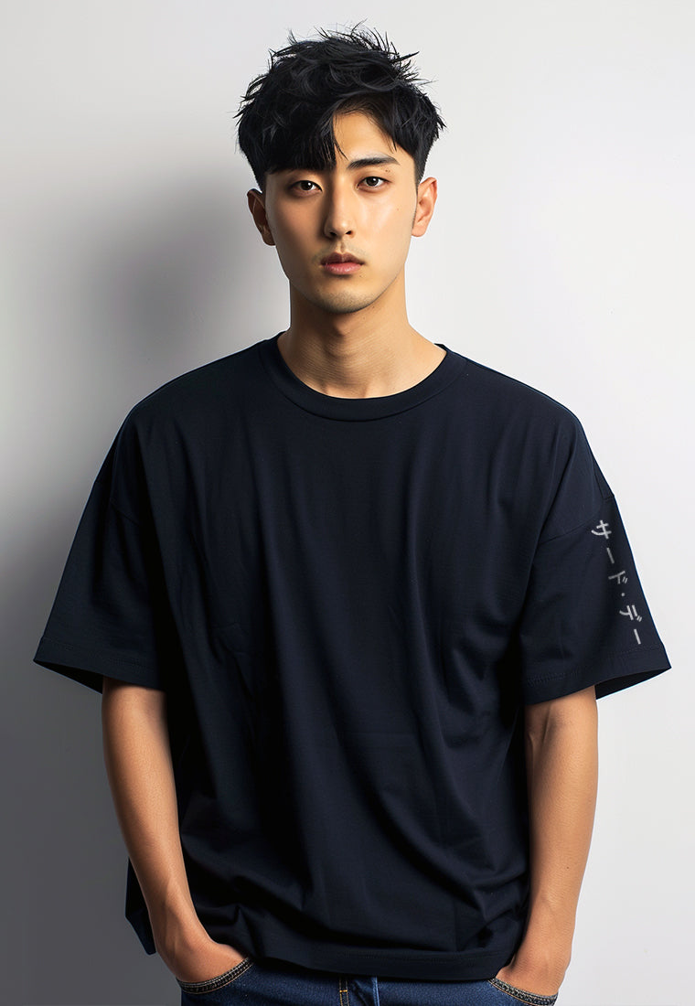 Third Day MTK14 Kaos Oversize Distro Pria Katakana Arm Navy