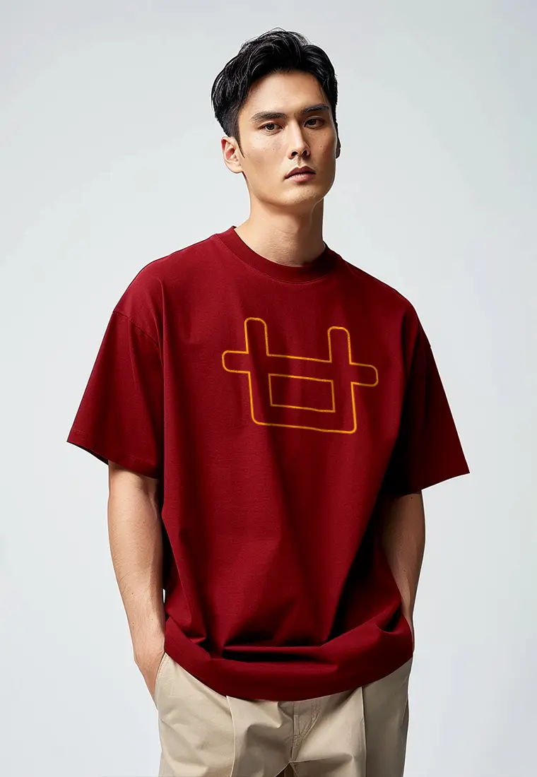 Third Day MTM15 kaos oversize tebal scuba thirdday big logo dateng maroon