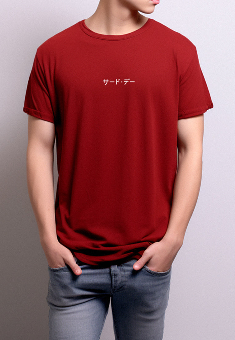 MTQ66 Third Day T shirt kaos distro jepang instacool kaos graphic tulisan "small katakana" merah maroon