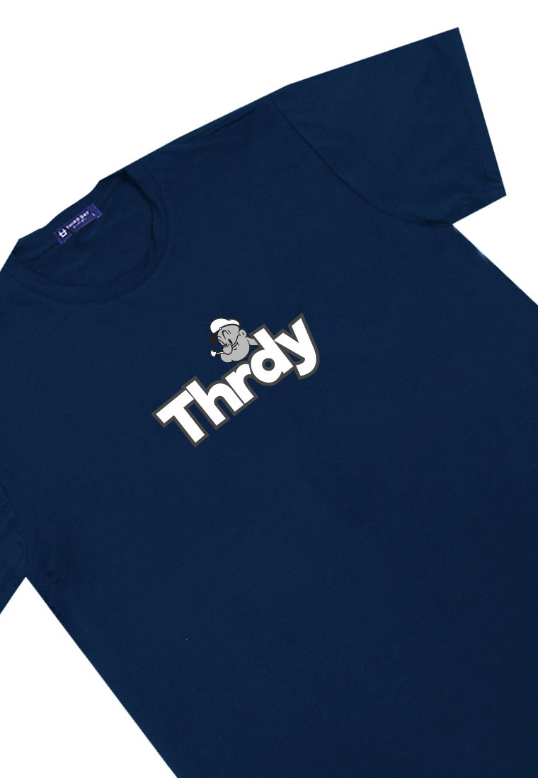 MTQ81 kaos regular fit pria distro tangan pendek "sailor thrdy" navy