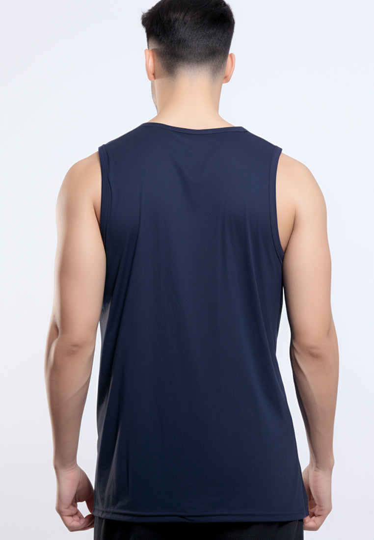 MTS22 Kaos Kutang Pria SVN instacool "shoulder icon logo" navy