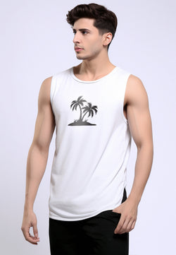 MTS27 Kaos Kutang Pria SVN Instacool "coconut tree" putih