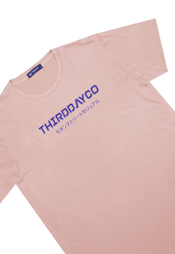 MTS68 Kaos Pria Tangan Pendek Distro Branded Instacool "thirdday modern street casual" pink