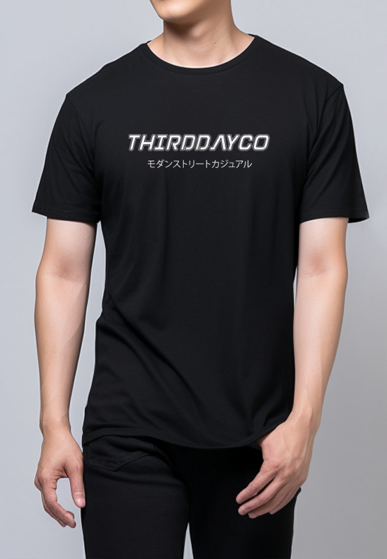 MTS69 Kaos Pria Tangan Pendek Distro Branded Instacool "thirdday modern street casual" hitam