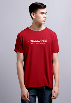 MTS71 Kaos Pria Tangan Pendek Distro Branded Instacool "thirdday modern street casual" maroon