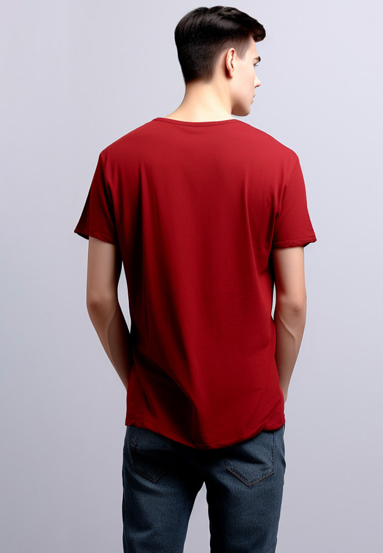 MTS71 Kaos Pria Tangan Pendek Distro Branded Instacool "thirdday modern street casual" maroon