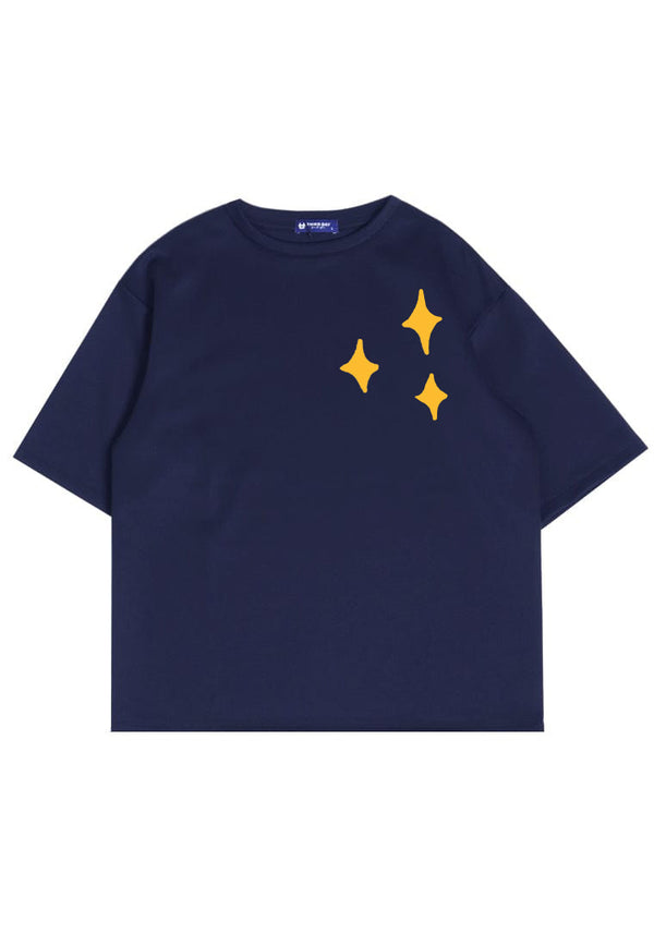 MTT04 Kaos Oversize Gambar Bintang Scuba Bahan Tebal "yellow sparkle" navy