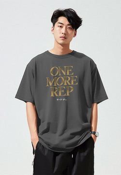 MTT35 Kaos Oversize Gym Scuba Bahan Tebal Scubalux "One More Rep" Abu Tua