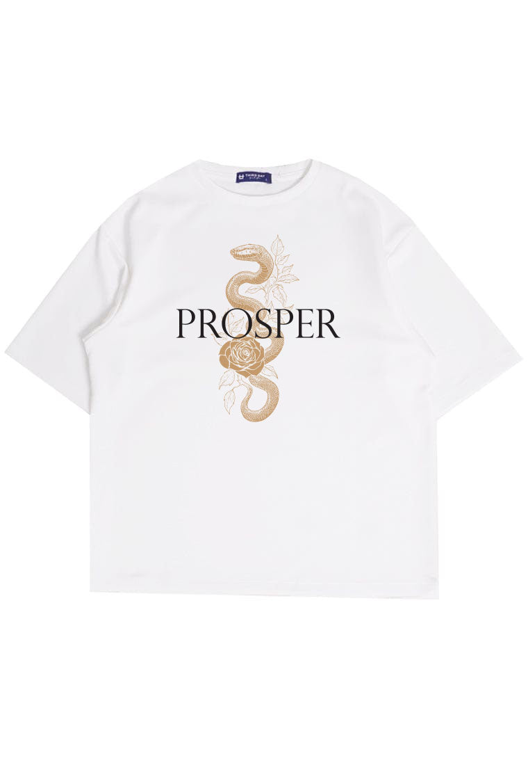 MTT67 Kaos Oversize Imlek Sinciah Scuba Tebal "prosper snake" putih