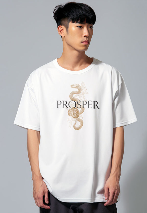 MTT67 Kaos Oversize Imlek Sinciah Scuba Tebal "prosper snake" putih