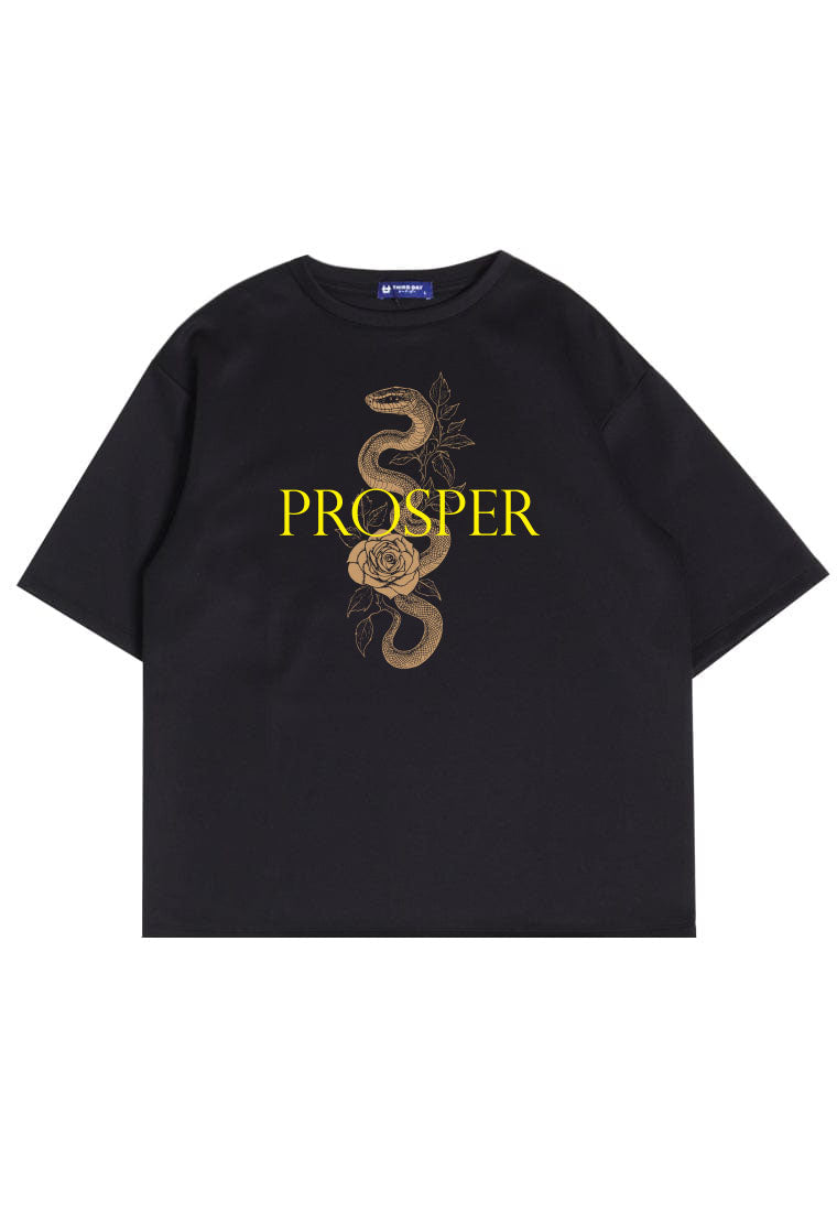 MTT68 Kaos Oversize Imlek Sinciah Scuba Tebal "prosper snake" hitam