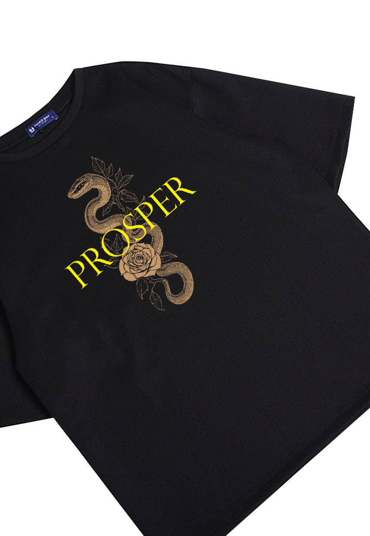 MTT68 Kaos Oversize Imlek Sinciah Scuba Tebal "prosper snake" hitam